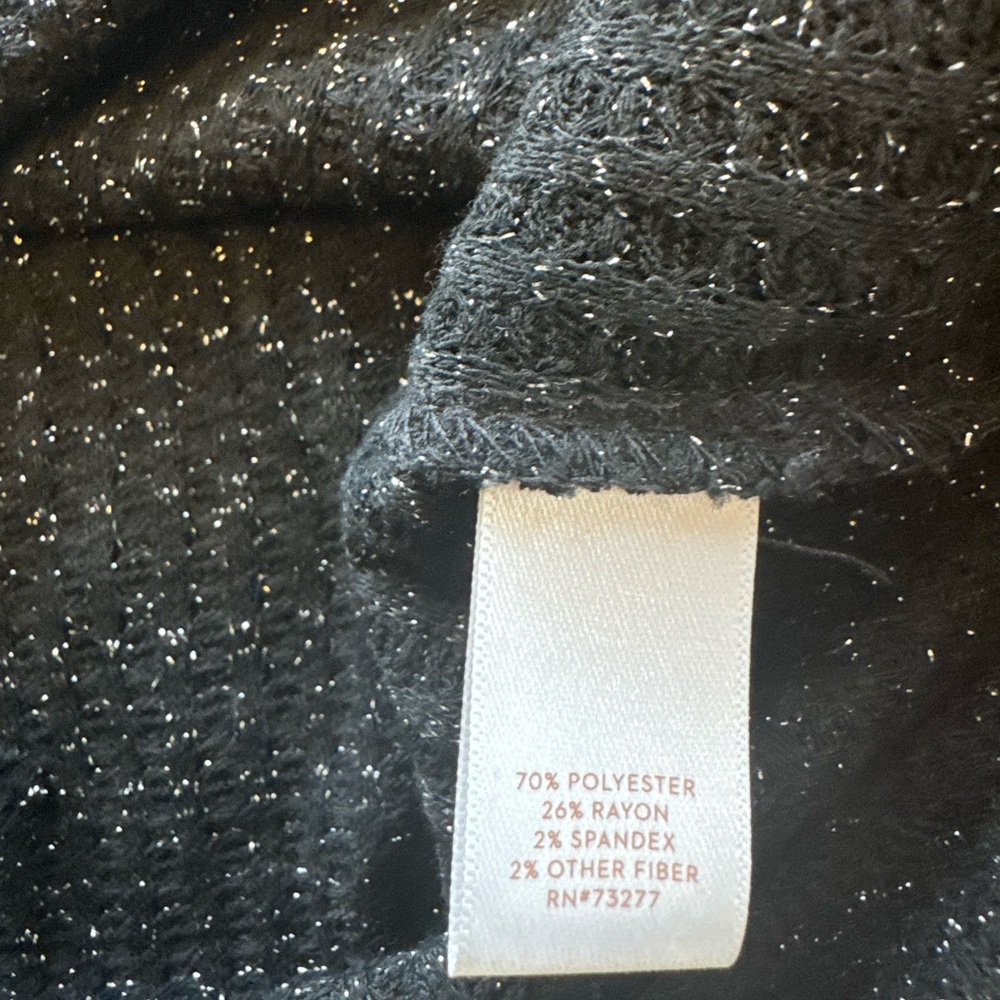 ✨ LC Lauren Conrad Metallic Knit Blouse –‎ Size M - Picture 8 of 8